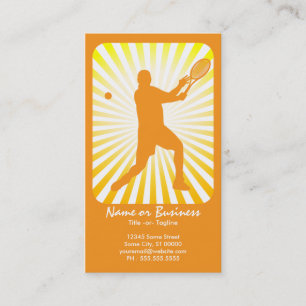 Carte De Visite tennis : raies rétro :