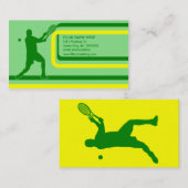 Carte De Visite tennis : rétro style : (Devant / Derrière)