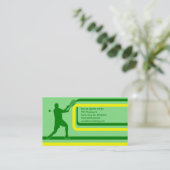 Carte De Visite tennis : rétro style : (Debout devant)