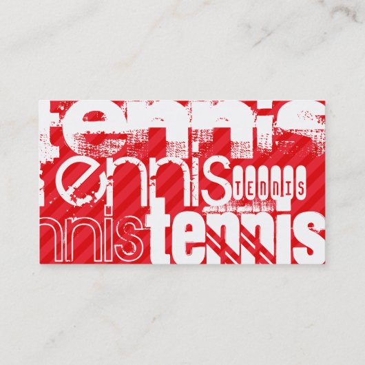 Carte De Visite Tennis ; Scarlet Red Stripes (Dos)