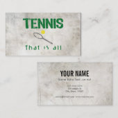 Carte De Visite Tennis That (Devant / Derrière)