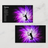 Carte De Visite Tennis violet cool (Devant / Derrière)