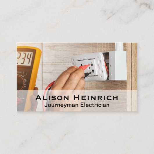 Carte De Visite Tension d'essai électrique (Devant)