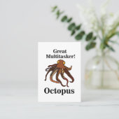 Carte De Visite Tentacules de Pieuvre Multitâche Créatures Marines (Debout devant)