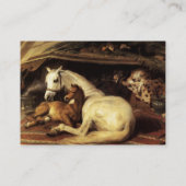 Carte De Visite TENTE ARABE AVEC CHEVAUX, AUTRES ANIMAUX, gris (Dos)