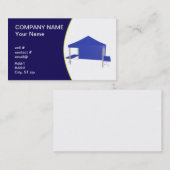Carte De Visite Tente bleue de salon commercial (Devant / Derrière)