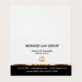 Carte De Visite Tente de style classe d'avocat (Extérieur déplié)