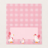 Carte De Visite Tente Étiquette Blank Silly Goose Foos (Extérieur déplié)