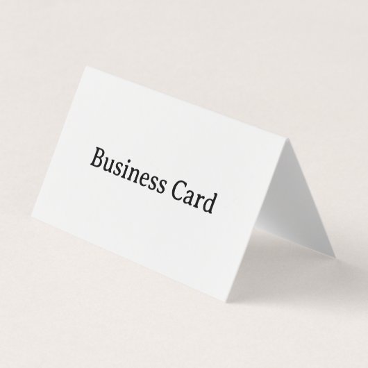 Carte De Visite Tente Horizontale Simple Professionnelle pliée (Devant)