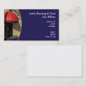 Carte De Visite Tente rouge au-dessus de l'entrée d'affaires (Devant / Derrière)