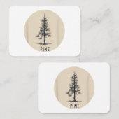 Carte De Visite Tenue d'un seul pin (Devant / Derrière)