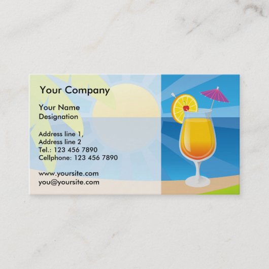 Carte de visite Tequila Sunrise (Devant)