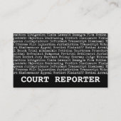 Carte De Visite Terminologie juridique du rapporteur du tribunal (Devant)