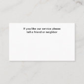 Carte De Visite Termite Pest Control Business Cards New (Dos)