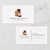 Carte De Visite Terra Cotta rustique fait main bougies Bien-être (Devant / Derrière)