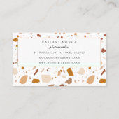 Carte De Visite Terra-cotta Terrazzo Loyauté Motif (Dos)