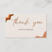 Carte De Visite Terracota Order Merci Small Business Marketing (Devant)