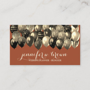 Carte De Visite Terracotta Anniversaire Fête Balloon
