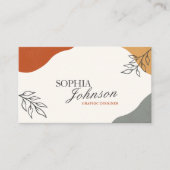 Carte De Visite Terracotta & Beige Boho Minimalist Business Card (Devant)