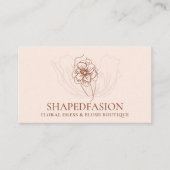 Carte De Visite Terracotta Blush Flower Robe corps Mode (Devant)