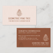 Carte De Visite Terracotta Blush Forest Tree Pine Rustique (Devant / Derrière)