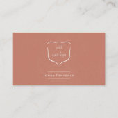 Carte De Visite Terracotta Boho Logo + QR Code Beauty Professional (Devant)
