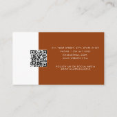 Carte De Visite Terracotta Business Logo QR Code Fidélité (Dos)