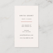 Carte De Visite Terracotta & Gold sunburframe art déco vertical (Dos)