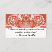 Carte De Visite Terracotta Mandala (Dos)