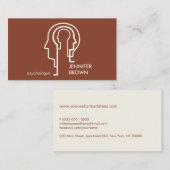 Carte De Visite Terracotta Mind Science Psychologue de la tête hum (Devant / Derrière)