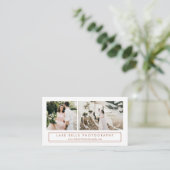 Carte De Visite Terracotta Minimalist Two Photo Layout Modern (Debout devant)