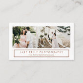 Carte De Visite Terracotta Minimalist Two Photo Layout Modern (Devant)