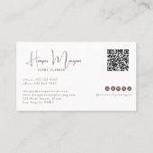 Carte De Visite Terracotta | Modern Elegant Minimalist QR Code (Dos)