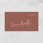 Carte De Visite Terracotta modern minimalist QR code (Devant)