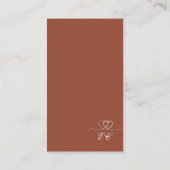 Carte De Visite Terracotta Modern Mix and Match Wedding RSVP Card (Dos)