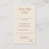 Carte De Visite Terracotta Modern Mix and Match Wedding RSVP Card (Devant)