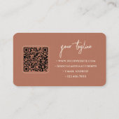 Carte De Visite Terracotta moderne Bohème (Dos)