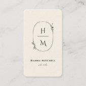 Carte De Visite Terracotta moderne Bohème (Devant)