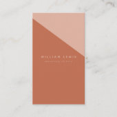 Carte De Visite Terracotta moderne Code QR Abstrait Médias sociaux (Devant)