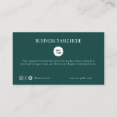 Carte De Visite Terracotta Moderne Merci de commande simple (Dos)