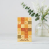 Carte De Visite Terracotta Patchwork Quilt Rustic Farmhouse Floral (Debout devant)