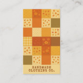 Carte De Visite Terracotta Patchwork Quilt Rustic Farmhouse Floral (Devant)