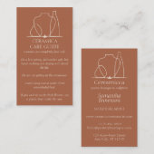 Carte De Visite Terracotta Poterie Vase Céramique Instructions (Devant / Derrière)