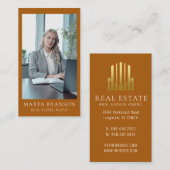 Carte De Visite Terracotta Professional Immobilier (Devant / Derrière)