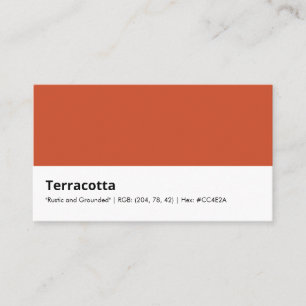 Carte De Visite Terracotta   "Rustique et Authentique"