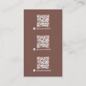Carte De Visite Terracotta Scannable Digital Contact QR Code Logo (Dos)