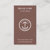 Carte De Visite Terracotta Scannable Digital Contact QR Code Logo (Devant)