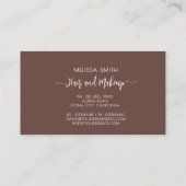 Carte De Visite Terracotta Simple Monogram (Dos)