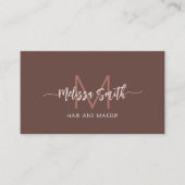 Carte De Visite Terracotta Simple Monogram (Devant)