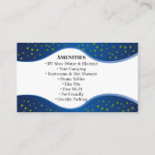 Carte De Visite Terrain de camping-car Parc Rustique Conception de (Dos)